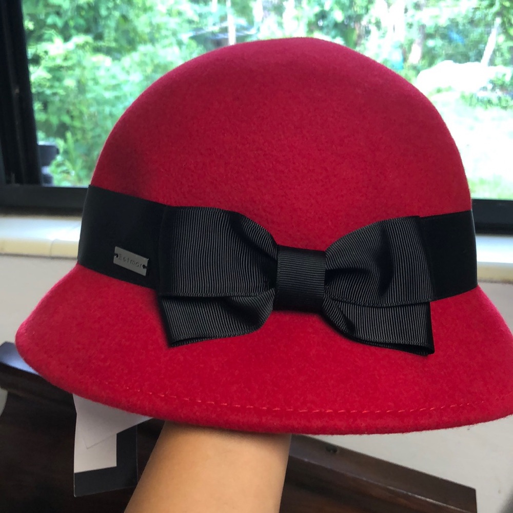 Betmar Red Hat with Black Bow
